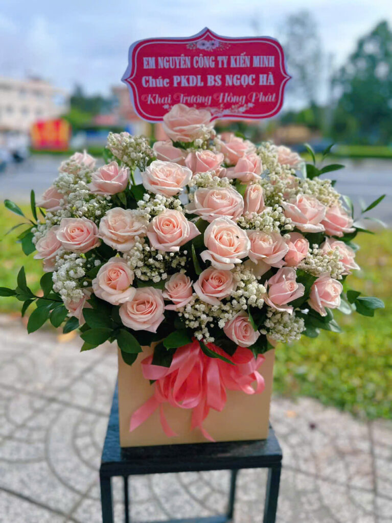 Giỏ hoa chúc mừng tại tiệm hoa Gò Dầu Tây Ninh