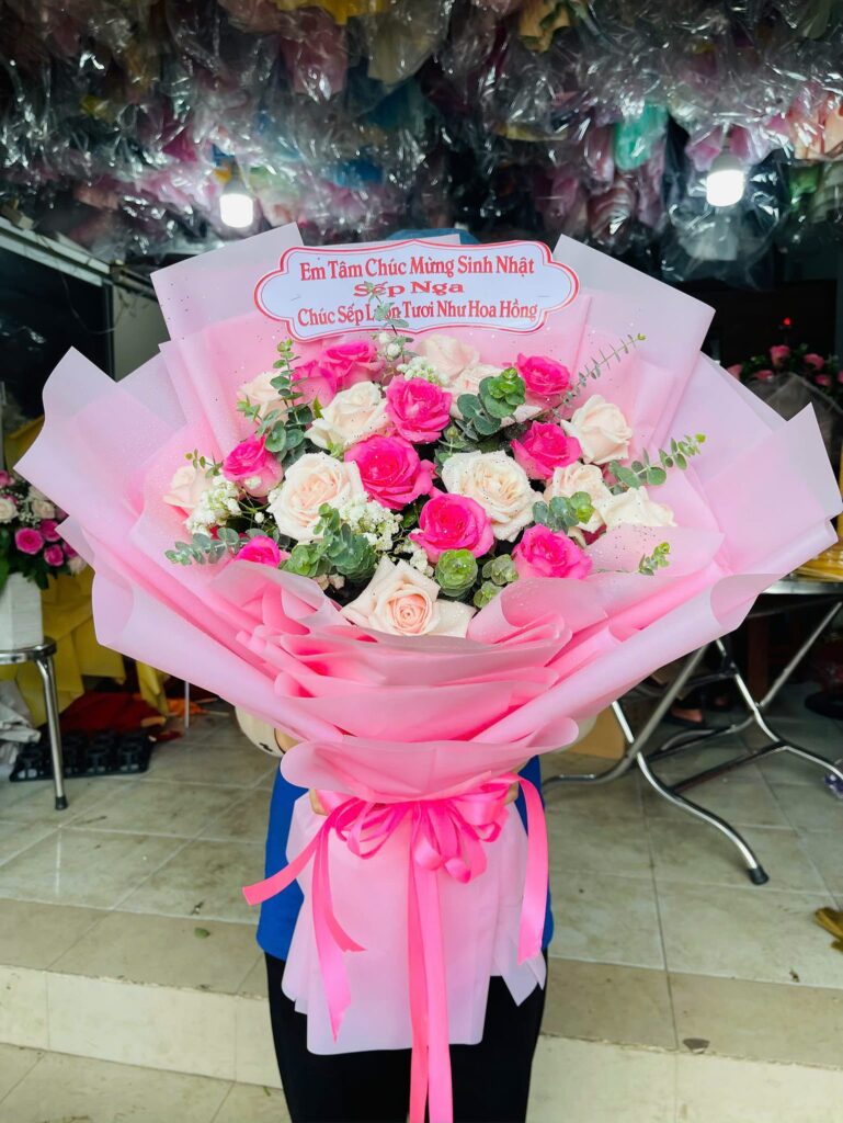 Bó hoa đẹp tại shop hoa Cái Bè Tiền Giang